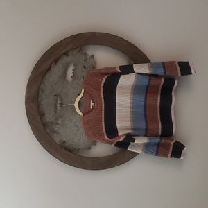 American Eagle sweater with horizontal color block stripes